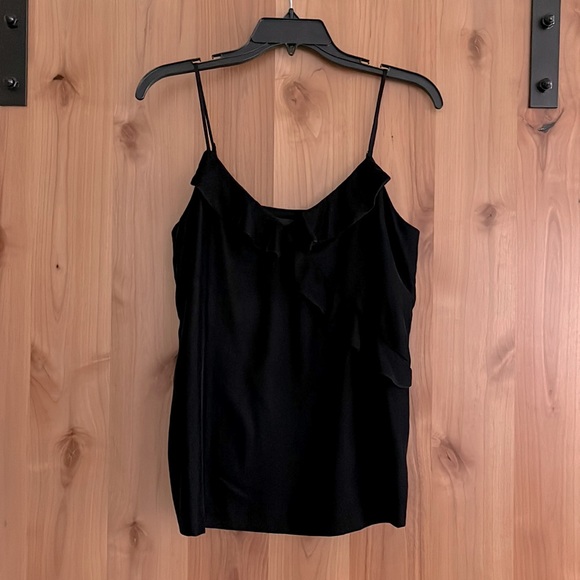 NWT J Crew TALL Velvet Sleeveless Top with Ruffles - Picture 4 of 9